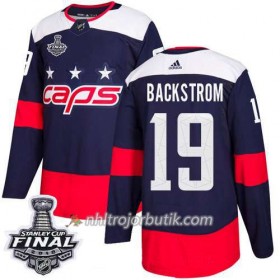 Män Ishockey Washington Capitals Tröja Nicklas Backstrom 19 2018 Stanley Cup Final Patch Adidas Stadium Series Authentic